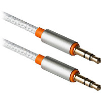 Кабель мультимедійний 3.5mm M to 3.5mm M 1.2m white Defender (87513)