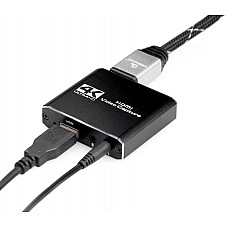Адаптер Cablexpert HDMI - HDMI+USB+3.5 мм (F/F), Black (UHG-4K2-01)