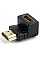 Адаптер Cablexpert HDMI - HDMI (M/F), кут 90 градусів, чорний (A-HDMI90-FML) пакет