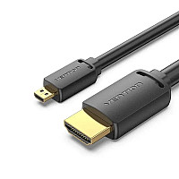 Кабель мультимедійний HDMI M to HDMI micro M 1.0m 4K60Hz black Vention (AGIBF)