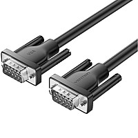 Кабель мультимедійний VGA M to VGA M 1.5m black VENTION (A15BG)