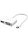 Адаптер Ugreen MM123 HDMI+VGA - USB Type-C (F/M), White (30843)