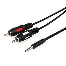 Аудіо-кабель  Atcom (10708) mini-jack 3.5мм(M)-2xRCA-тюльпан(M) 3м пакет