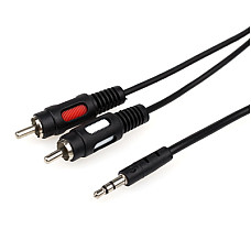 Аудіо-кабель  Atcom (10708) mini-jack 3.5мм(M)-2xRCA-тюльпан(M) 3м пакет
