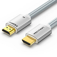 Кабель мультимедійний HDMI M to HDMI M 2.0m V2.1 8K60Hz silver VENTION (ALCIH)