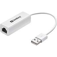 Перехідник USB 2.0 Type-A to Ethernet RJ45 100Mb Sandberg (133-78)