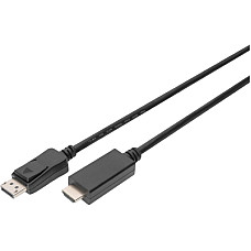 Кабель мультимедійний DisplayPort M to HDMI M 2.0m 4K Digitus (AK-340303-020-S)