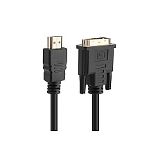 Кабель Prologix Premium HDMI - DVI V 1.3 (M/M), Single Link, 18+1, 0.5 м, Black (PR-HDMI-DVI-P-01-30-05m)