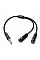 Адаптер ColorWay 3.5 мм - 2х3.5 мм (M/F), 0.28 м, Black (CW-AD-J2FJ)