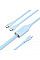 Дата кабель USB-C to 2xUSB-C 1.5m 5.0A Silicone Type Blue VENTION (CTMSG)