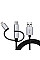 Дата кабель USB 2.0 AM to Lightning + Micro 5P + USB-C 1.0m black REAL-EL (EL123500035)