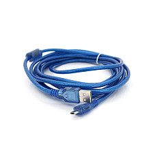 Дата кабель USB 2.0 AM to Micro 5P 3.0m blue Voltronic (YT-AM/Mc-3B/02140)