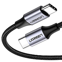 Дата кабель USB-C to USB-C 1.0m US261 3A Alum. Braid GrayBlack Ugreen (50150)