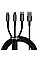Дата кабель USB 2.0 AM to Lightning + Micro 5P + Type-C 1.5m 3.5A black Baseus (CAMLTWJ-01)