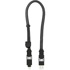 Дата кабель 6in1 inCharge XL 0.3m black Rolling Square (XLS01R)