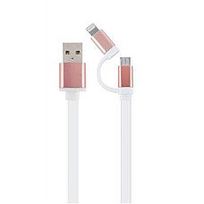 Дата кабель USB 2.0 AM to Lightning + Micro 5P 1.0m Cablexpert (CC-USB2-AM8PmB-1M-PK)