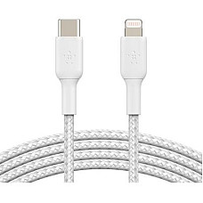 Дата кабель USB Type-С to Lightning 2.0m white Belkin (CAA004BT2MWH)