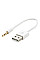 Дата кабель USB 2.0 AM to 3.5mm M 0.15m for iPod Shuffle Charge&Sync White Extradigital (KBA1651)