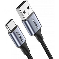 Дата кабель USB 2.0 AM to Type-C 1.5m US287 (Black) Ugreen (60117) (1800228)