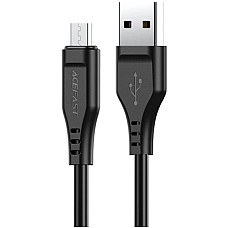 Дата кабель USB 2.0 AM to Micro 5P 1.2m 2.4A TPE C3-09 black Acefast (6974316280880)
