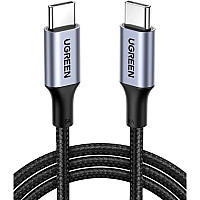 Дата кабель USB-C to USB-C 1.0m US316 100W 5A Alum. (Black) Ugreen (70427)
