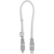 Дата кабель 6in1 inCharge XL 0.3m white Rolling Square (XLS02R)