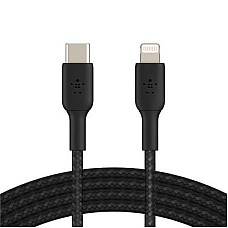 Дата кабель USB 2.0 AM to Lightning 1.0m BRAIDED black Belkin (CAA004BT1MBK)