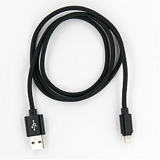 Дата кабель USB 2.0 AM to Lightning 1.0m black Dengos (NTK-L-MT-BLACK)