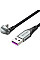 Дата кабель USB 2.0 AM to USB-C 1.5m 66W 180° U-Shaped aluminum alloy Vention (COHHG)