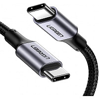 Дата кабель USB-C to USB-C 2.0m US316 100W 5A Alum. (Black) Ugreen (70429) (1800265)