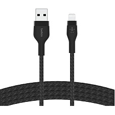 Дата кабель USB 2.0 AM to Lightning 1.0m BRAIDED SILICONE black Belkin (CAA010BT1MBK)