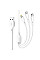 Дата кабель USB 2.0 AM to Lightning + Micro 5P + USB-C 1.0m 2.4A XO (CB-23U3)