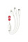 Дата кабель USB 2.0 AM to Lightning + Micro 5P + USB-C 1.0m 2.4A XO (CB-23U3)