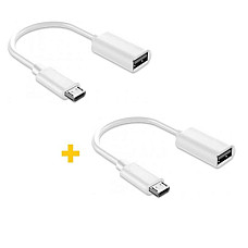 Дата кабель OTG USB 2.0 AF to Micro 5P 0.11m 2PCS white XoKo (XK-AC130-WH2)