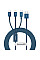 Дата кабель USB 2.0 AM to Lightning + Micro 5P + Type-C 1.5m 3.5A blue Baseus (CAMLTYS-03)