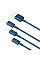 Дата кабель USB 2.0 AM to Lightning + Micro 5P + Type-C 1.5m 3.5A blue Baseus (CAMLTYS-03)