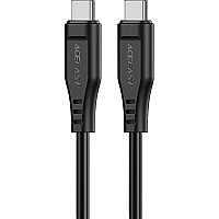 Дата кабель USB-C to USB-C 1.2m 3A TPE C3-03 Black Acefast (6974316280842)