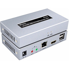 Адаптер HDMI extender 100m UHD 4K/60Hz CAT5E/6 + USB 2.0 Dtech (DT-7051)