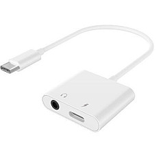 Адаптер Cablexpert USB Type-C - 3.5 мм/USB Type-C (M/F), 0.1 м, White (A-CM-3.5FP-01)