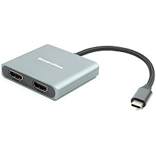 Адаптер USB Type-C to 2x HDMI, 4K, 60Hz PowerPlant (CA913831)