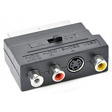 Адаптер Cablexpert SCART - S-Video, 3xRCA (M/F), чорний (CCV-4415) пакет
