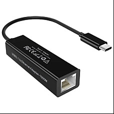 Адаптер USB-C to RJ45 Ethernet 1000Mbps Choetech (HUB-R01-BK)