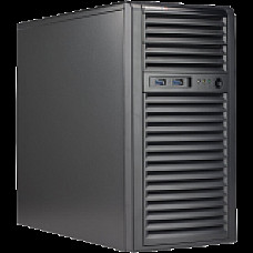 Supermicro CSE-731I-404B Mini-Tower Chassis, 4 full-height & full-length expansion slot(s), 2 x 5.25