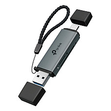Зчитувач флеш-карт TP-Link USB-C + USB 2.0 SD + TF silver (UA430D)