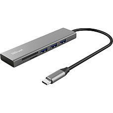 Адаптер Halyx Fast USB-C Hub & Card reader Halyx Fast USB-C Hub & reader TRUST (24191) (1678946)