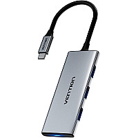 Концентратор Vention USB-C 6-in-1 3xUSB 3.0 + HDMI 4K30Hz + SD/TF 0.15m (TOOHB)