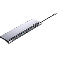 Концентратор VENTION USB3.1 Type-C to HDMI/VGA/USB-C/USB3.0x3/RJ45/SD/TF/TRRS 3.5mm/PD 100W 11in1 (T