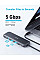 Концентратор Anker USB-C 5-in-1 2xUSB-A + USB-C 5Gbps + HDMI 4K + USB-C PD in 100W black (A8355H11)