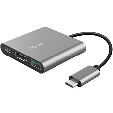 USB-хаб Trust Dalyx Aluminium USB Type-C 3-в-1 (23772)