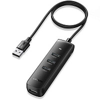 Концентратор Ugreen CM416 USB 2.0 4-in-1 4xUSB 2.0 1.0m active black (80657)